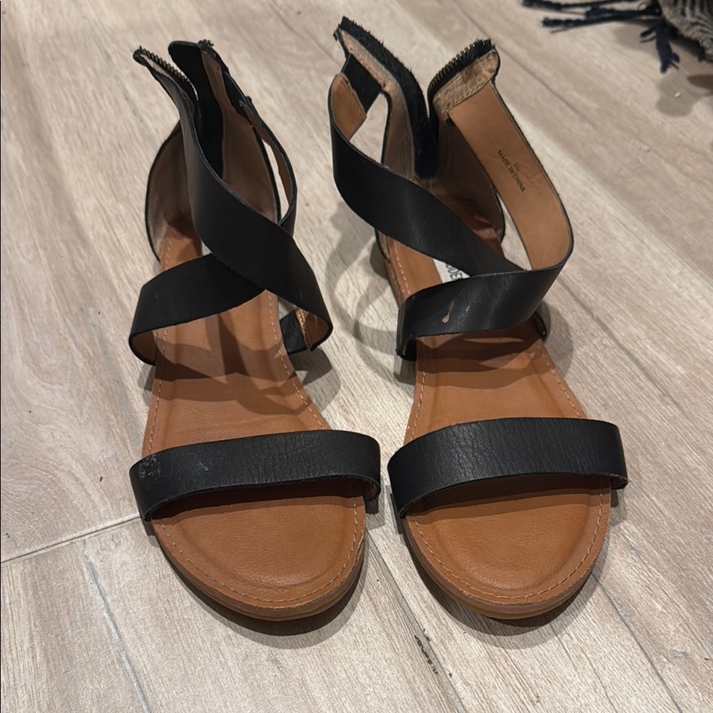 Steve Madden Black Strappy Sandals